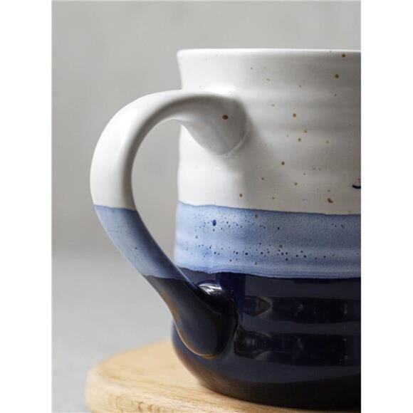 DOWAN 20 oz Coffee Mugs, Large Mugs with Word Blessed Grateful, Porcelain - Picture 4 of 7